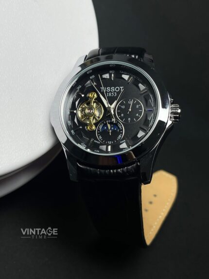 Tissot Open-Heart Moonphase Automatic Black Dial