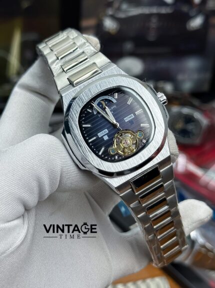 Patek Philippe Nautilus Tourbillon Moonphase Automatic Blue Dial