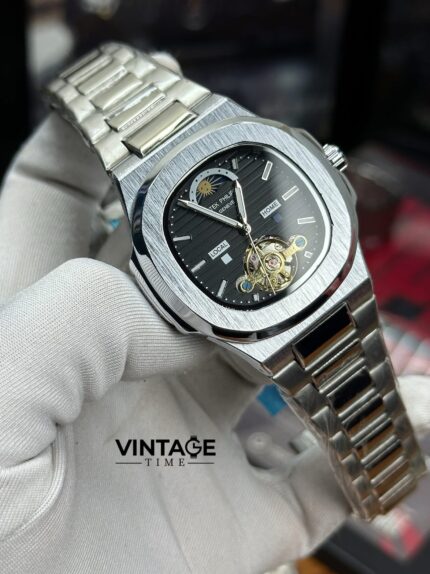Patek Philippe Nautilus Tourbillon Moonphase Automatic Black Dial